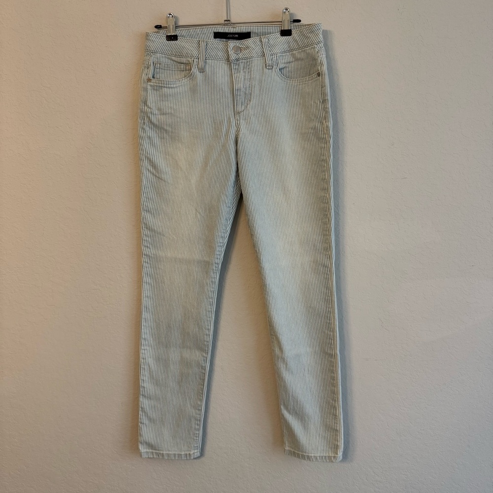 Joe's Jeans Blue Striped Skinny Ankle Jeans 27 - Picture 3 of 6